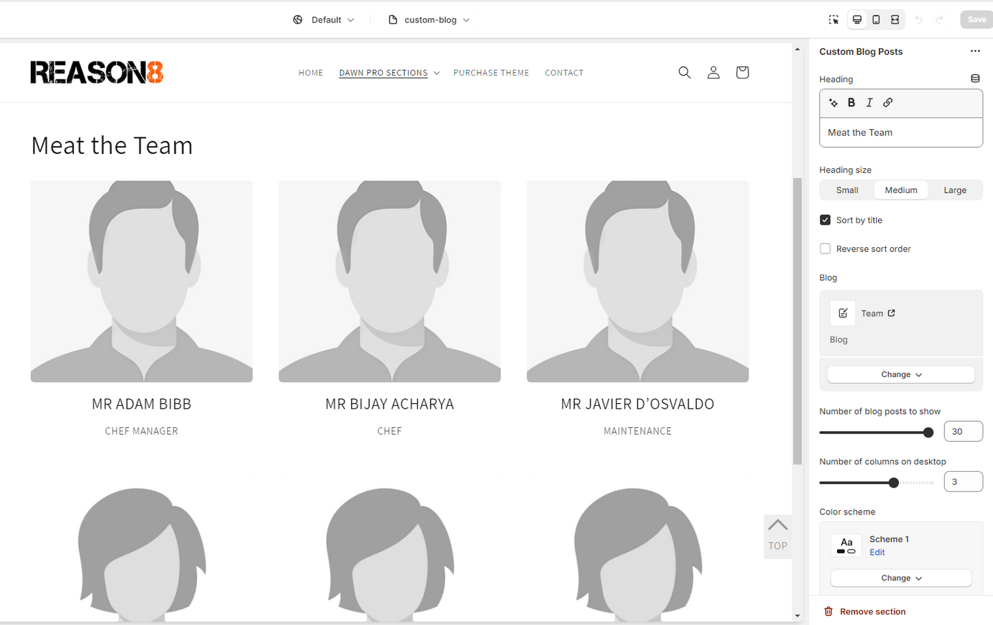 Shopify Horizon - Custom Blog Section