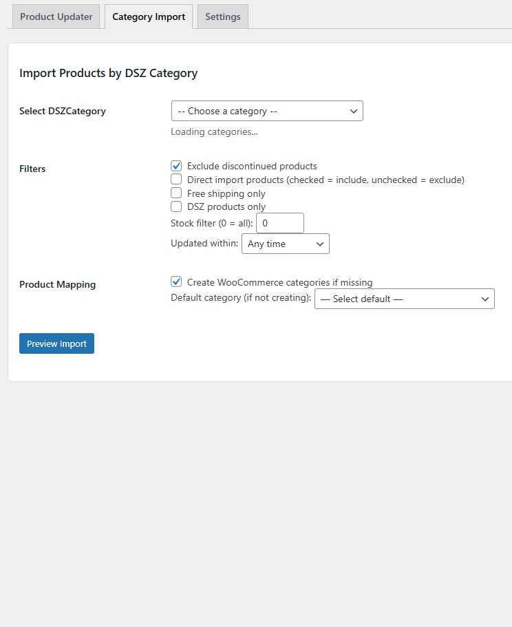 Dropship Zone Product Import + Update for Woocommerce - 14 Day Trial