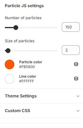 Shopify Dawn v13+ - Particle JS Banner