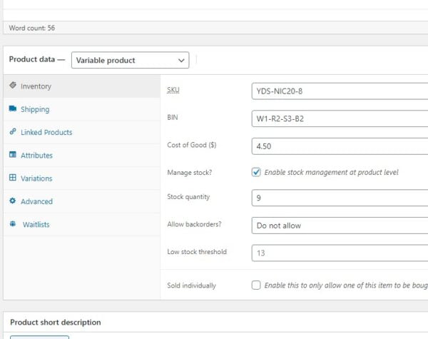 Woocommerce – Product Bin Location In Warehouse