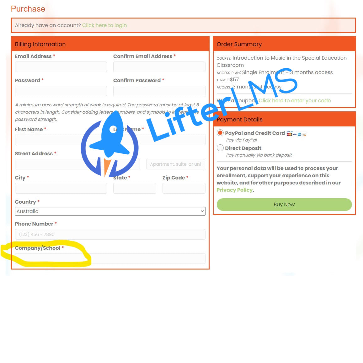 LifterLMS Custom Field in Checkout