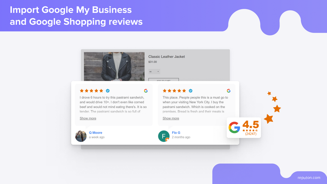 Google Reviews by Reputon – Shopify