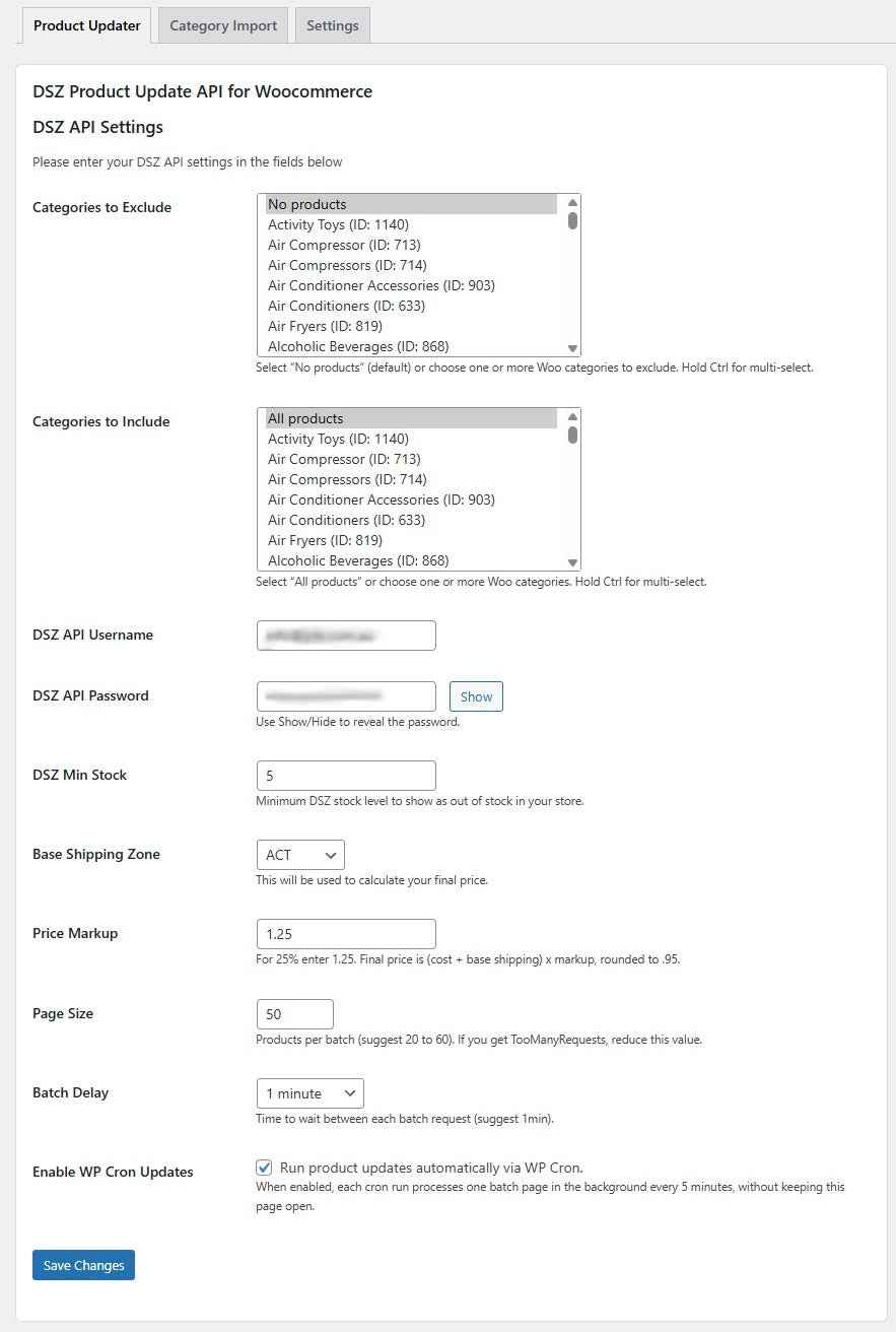 Dropship Zone Product Import + Update for Woocommerce - 14 Day Trial